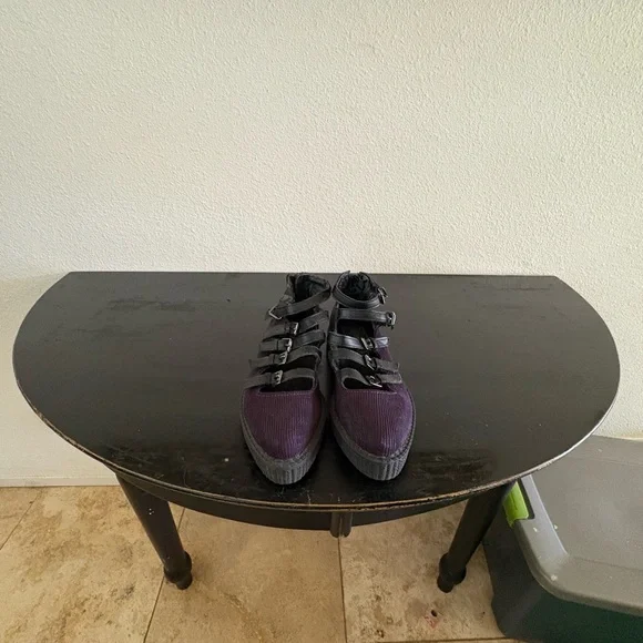 Plum Corduroy Multi-Strap Mary Jane Creeper - Picture 3 of 3